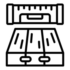 Remodeling wood floor icon outline vector. Wall remodel. Service interior