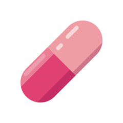 flat pink pill design