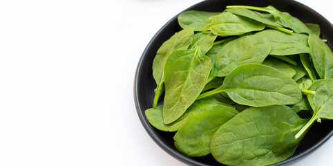 Spinach leaves. Extremely nutrient-rich vegetable