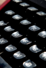 1970s dusty typewriter key D