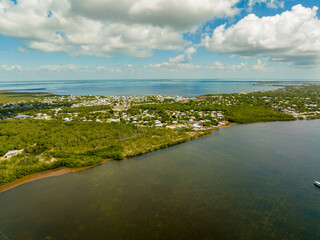 Aerial photo of John Pennekamp Coral Reef State Park Key Largo FL