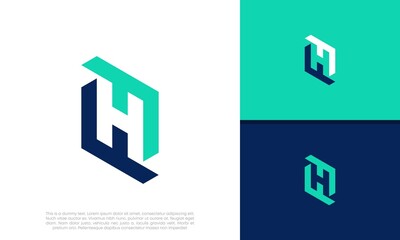 Initials A logo design. Innovative high tech logo template.


