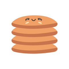 flat kawaii hotcakes design