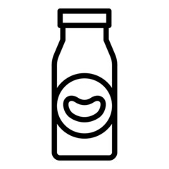 Bean milk bottle icon outline vector. Tofu milk. Pack chinese