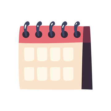 Flat Pink Calendar Illustration