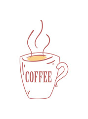 flat coffee mug illustration