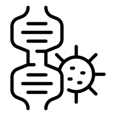 Virus protect icon outline vector. Pcr test. Health covid
