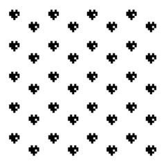 Fototapeta na wymiar Geek valentine's day pixel hearts seamless pattern background. 