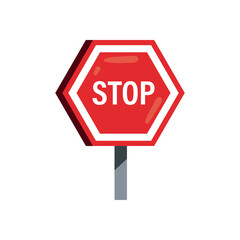 flat stop sign design