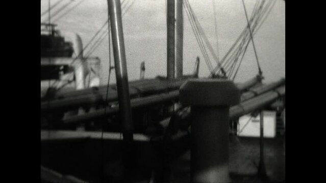 Steamship Asea 1934 - Views from the deck of a steamship at sea in 1934.