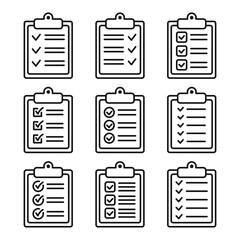 Clipboard line icon. Checklist sign symbol for web site and app design.