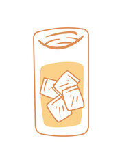 flat ice coffee glass