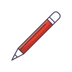 flat red pencil design