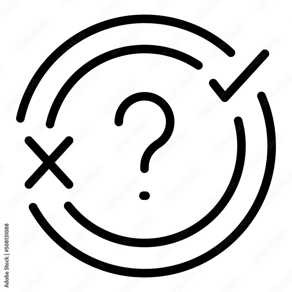 Poster quiz ask icon outline vector. word fun. competition game
