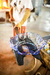 Production of the famous Murano glass. Italy, Venice