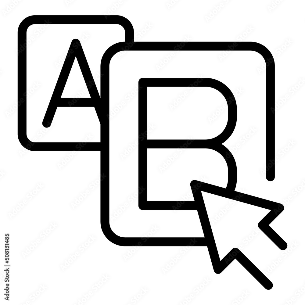 Poster ask click quiz icon outline vector. exam question. poster show