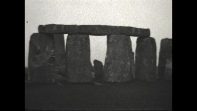 Stonehenge 1934 - Views of Stonehenge, the prehistoric monument on Salisbury Plain in Wiltshire, England in 1934.
