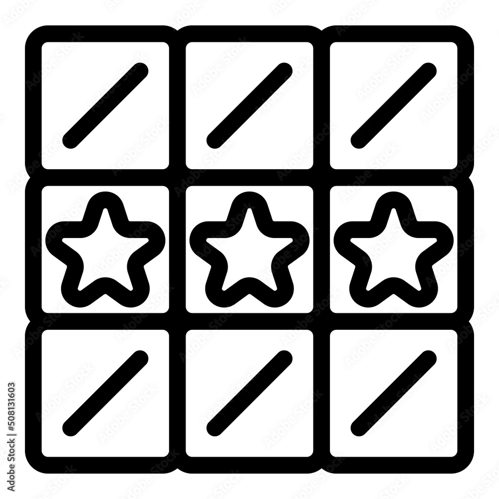 Poster star quiz icon outline vector. exam question. ask test