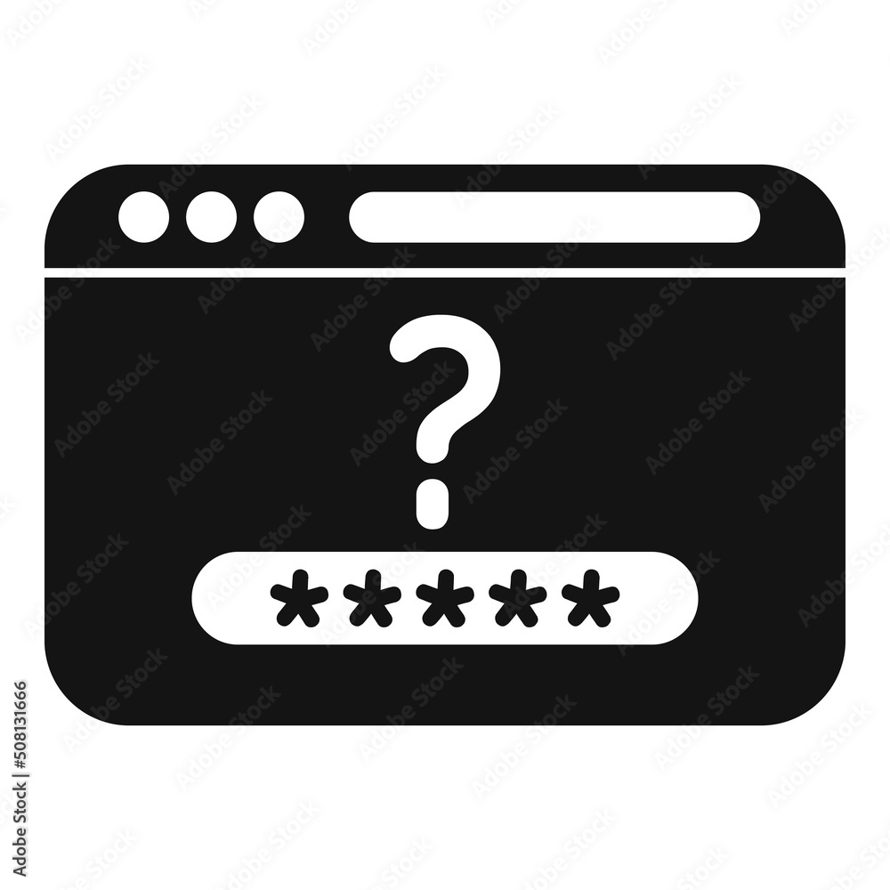Poster web page recovery icon simple vector. log account