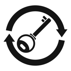 Key password recovery icon simple vector. Web account