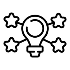 Expert idea icon outline vector. Goal team. Cyber chart