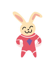 flat super bunny design