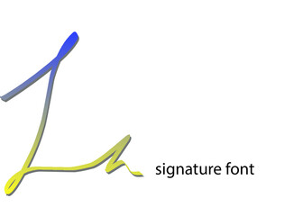 La initial handwriting logo vector