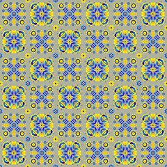 Seamless floral pattern based on Ukrainian embroidery on beige background. Vector stylized ornament in Ukrainian style.