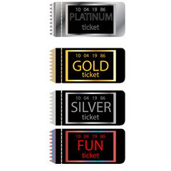 Naklejka premium Tickets for different categories of visitors