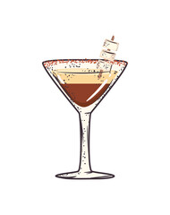 brown cocktail design