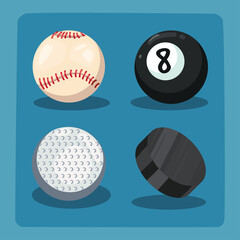 flat sport balls set