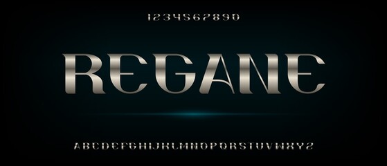 Regane, elegant and luxury modern alphabet