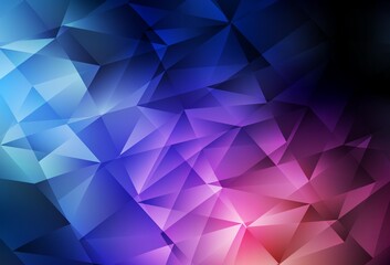 Dark Blue, Red vector backdrop with lines, triangles.