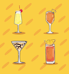 cocktails glasses bundle