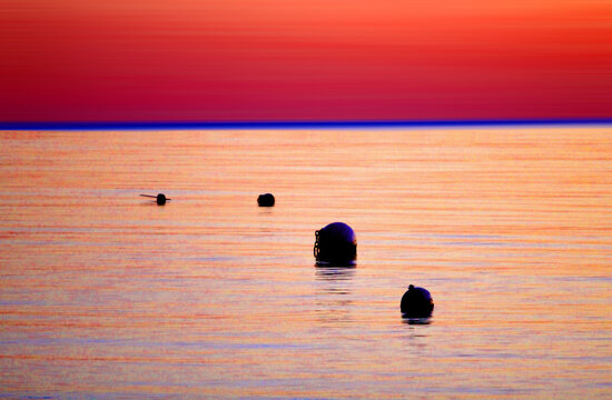 Abstract Sunset On Nantucket Sound At Chatham, Cape Cod