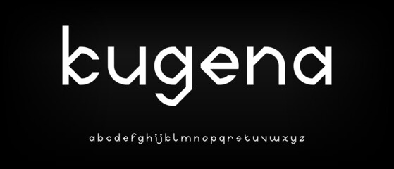 Modern display creative alphabet with urban style template