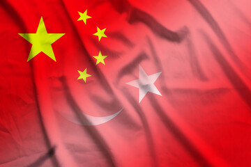 China and Turkey political flag transborder relations TUR CXR