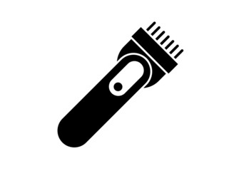 Hair shaver. Simple illustration in black and white