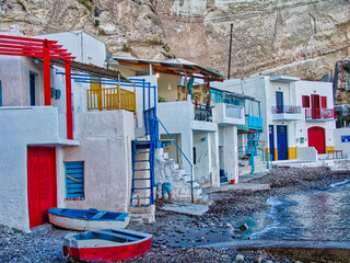Fototapeta na wymiar Klima village in Milos island, Greece