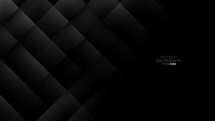 Abstract black background with diagonal texture gradient and line stripes