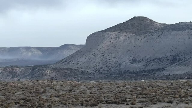 Patagonian Landscape, Hills  near Gaiman, in the Arid Argentine Patagonia, Chubut Province, Argentina.