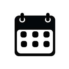Calendar icon, vector illustration. Flat design style. vector calendar icon illustration isolated on White background, calendar icon