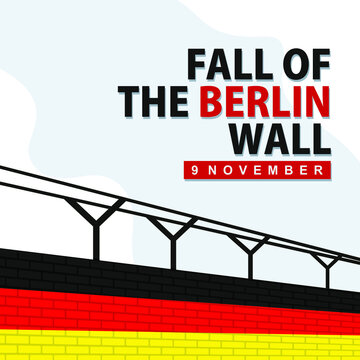 Culture vector background illustration. International day for banner, backdrop, poster, merchandise, cover. Eps 10. Fall of the Berlin wall vector