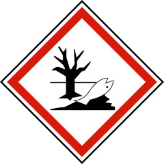 Harmful to the Environment Symbol Label On White Background