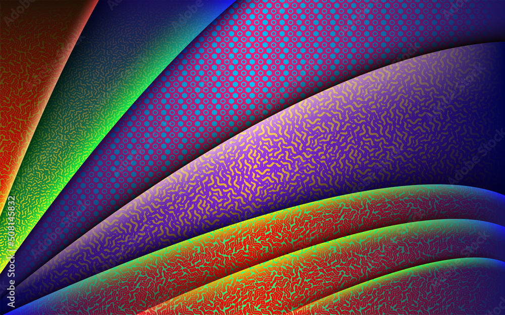 Poster dynamic blue geometric shapes composition with gradient line 3d abstract style background modern fut