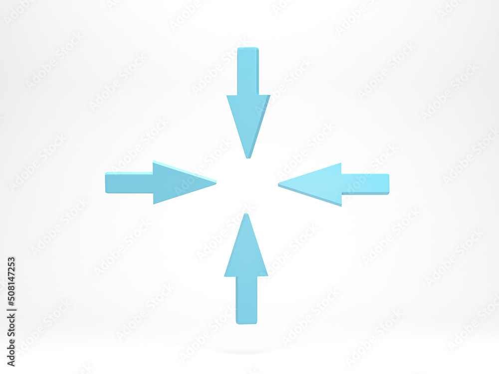 Poster 3d rendering, 3d illustration. resize arrows icons. arrows pointing in expanded form resizes, drag a