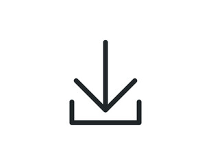 Download icon vector. Simple download sign
