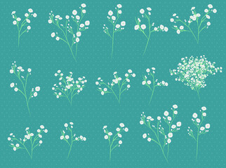 カスミソウ　パターン背景