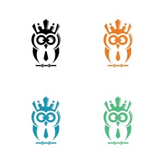 Owl logo template vector icon set