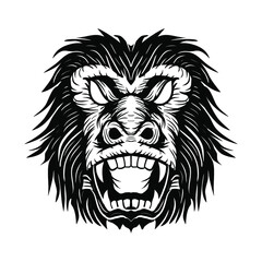 gorilla head illustration vector